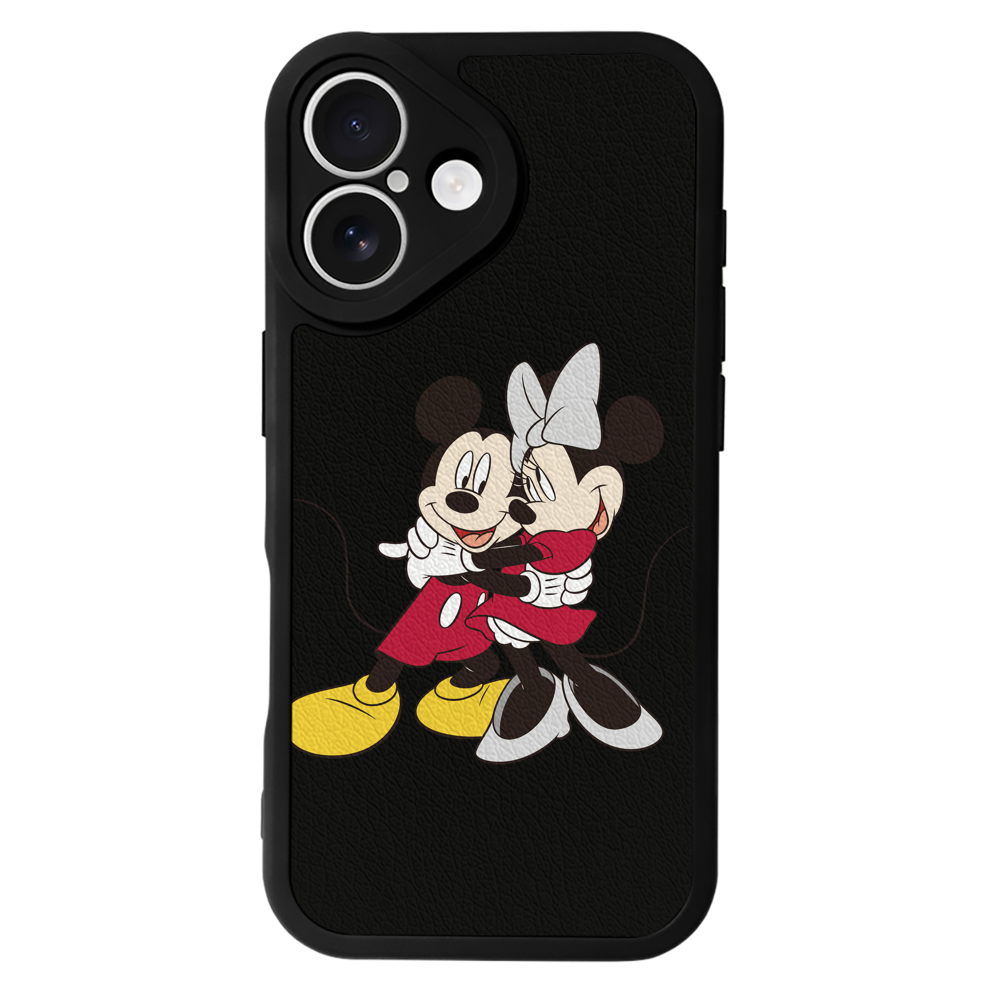（画像用） ミッキーマウス Mickey Mouse 【iPhone 16シリーズ対応】シリコンスマホケース（レザー調） 材質：シリコン